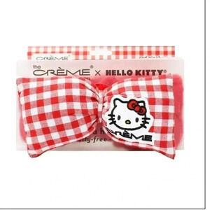 HELLO KITTY PLUSH SPA RED GINGHAM HEADBAND BRAND NEW